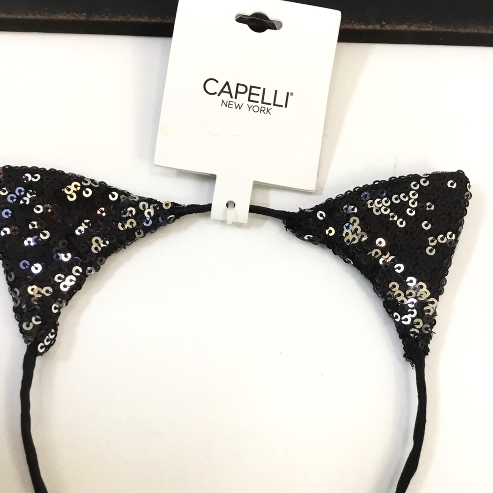CAPELLI Of New York Sequin Cat Ears Headband😻 - Picture 3 of 8